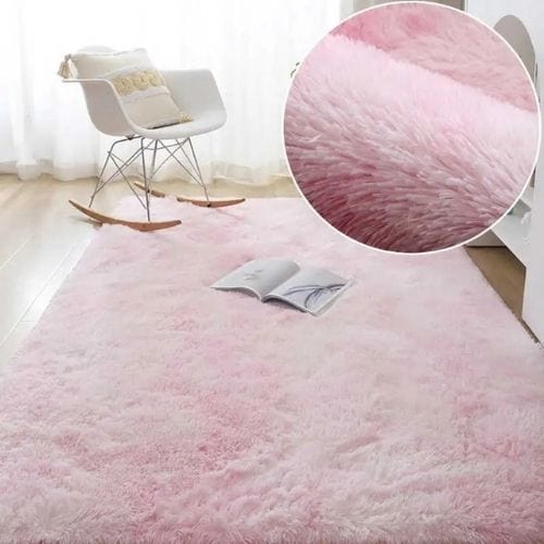 Tapis de Chambre | Shaggy Uni Moderne Poil Long - Tapinna® Rose / Rectangulaire / 40x60cm