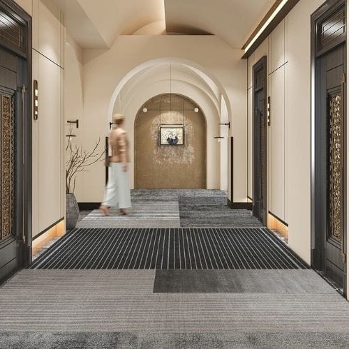 Tapis de Couloir | Kilim Européen Poil Ras - Tapinna® Gris / Rectangulaire / 40x60cm