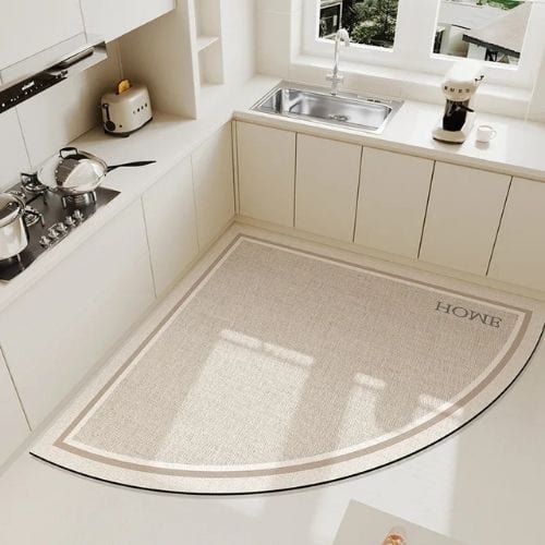 Tapis de Cuisine | Moderne - Tapinna® Beige / Irrégulier / 70x70cm