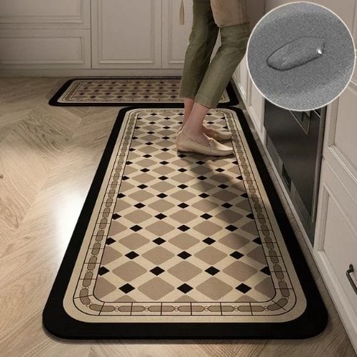Tapis de Cuisine | Moderne - Tapinna® Beige / Rectangulaire / 40x60cm