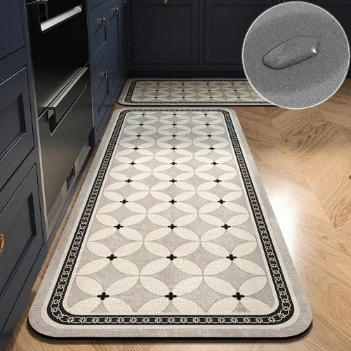 Tapis de Cuisine | Moderne - Tapinna® Gris / Rectangulaire / 40x60cm