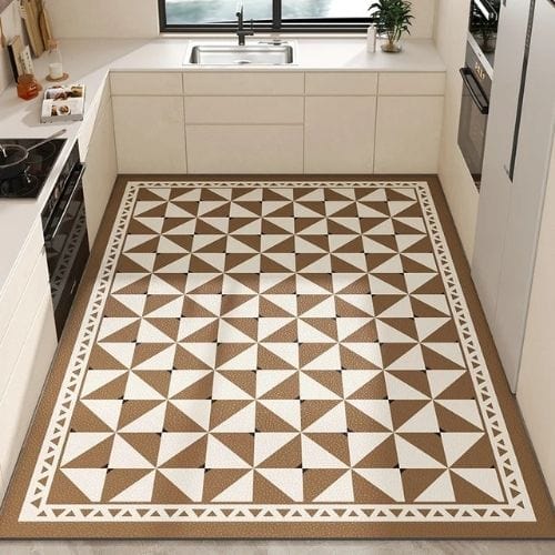 Tapis de Cuisine | Moderne - Tapinna® Marron / Rectangulaire / 50x80cm