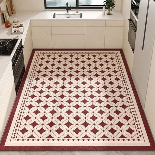 Tapis de Cuisine | Moderne - Tapinna® Rouge / Rectangulaire / 50x80cm