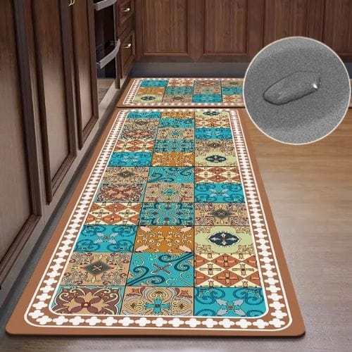 Tapis de Cuisine | Moderne - Tapinna® Turquoise / Rectangulaire / 40x60cm