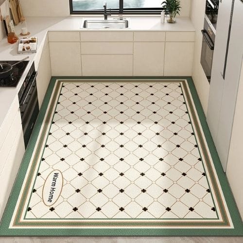 Tapis de Cuisine | Moderne - Tapinna® Vert / Rectangulaire / 50x80cm