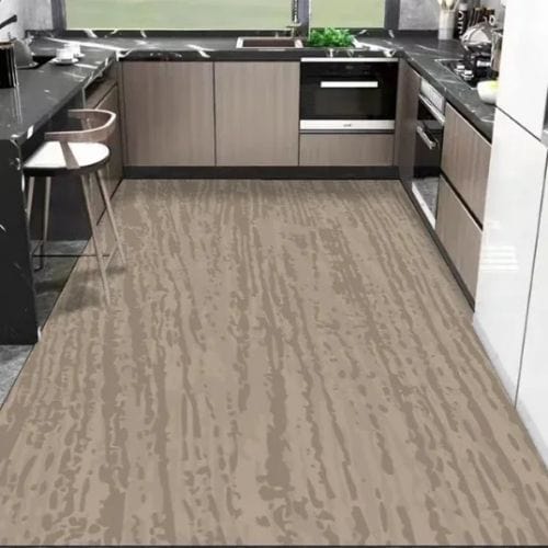 Tapis de Cuisine | Vintage Grain Bois Motif Rayé - Tapinna® Marron / Rectangulaire / 50x80cm