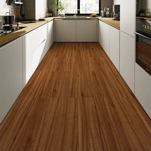 Tapis de Cuisine | Vintage Grain Bois Motif Rayé - Tapinna® Marron / Rectangulaire / 50x80cm
