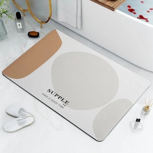 Tapis de Douche | Bohème - Tapinna® Gris / Rectangulaire / 40x60cm