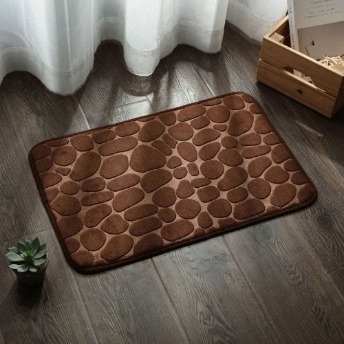 Tapis de Douche | Relief Pavé - Tapinna® Marron / Rectangulaire / 40x60cm