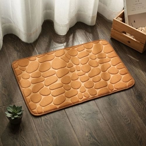 Tapis de Douche | Relief Pavé - Tapinna® Orange / Rectangulaire / 40x60cm