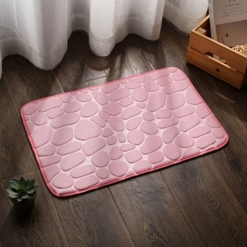 Tapis de Douche | Relief Pavé - Tapinna® Rose / Rectangulaire / 40x60cm