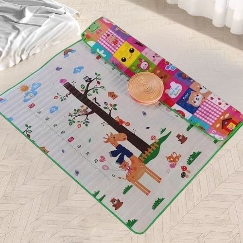 Tapis de Jeu | Pliable Rampant Dessin Animé Enfant - Tapinna® Coloré / Carré / 180x120x0.5cm