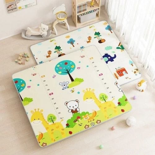 Tapis de Jeu | Pliable Rampant Dessin Animé Enfant - Tapinna® Coloré / Carré / 180x120x0.5cm