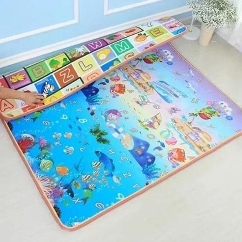 Tapis de Jeu | Pliable Rampant Dessin Animé Enfant - Tapinna® Coloré / Carré / 180x120x0.5cm