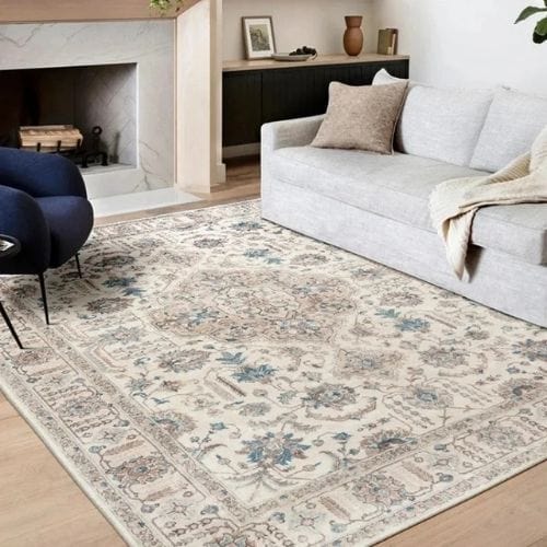 Tapis de Salon | Bohème Luxe Oriental Tissage - Tapinna® Bleu / Rectangulaire / 50x80cm