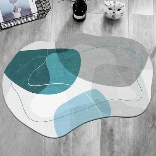 Tapis de Salon | Bohème Moderne Minimaliste Luxe - Tapinna® Bleu / Irrégulier / 80x120cm