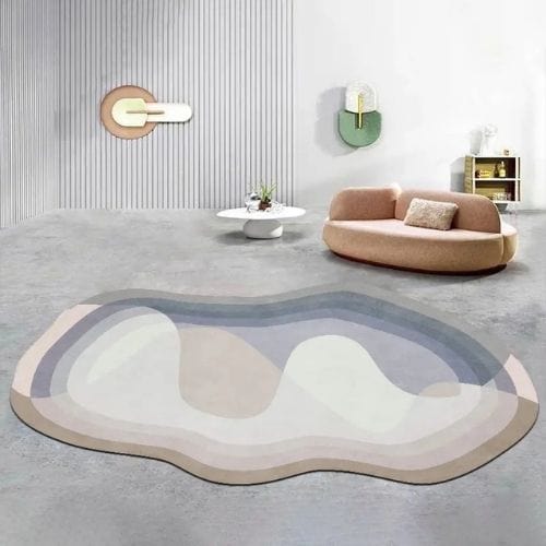Tapis de Salon | Bohème Moderne Minimaliste Luxe - Tapinna® Bleu / Irrégulier / 80x120cm