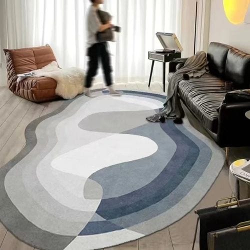 Tapis de Salon | Bohème Moderne Minimaliste Luxe - Tapinna® Gris / Irrégulier / 80x120cm