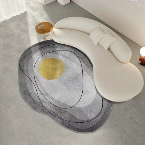 Tapis de Salon | Bohème Moderne Minimaliste Luxe - Tapinna® Gris / Irrégulier / 80x120cm