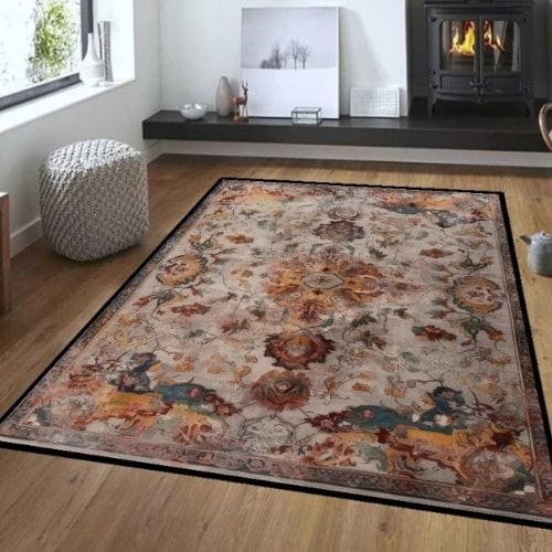 Tapis de Salon | Bohème - Tapinna® Coloré / Rectangulaire / 60x90cm (23.6x35.4 Pouces)