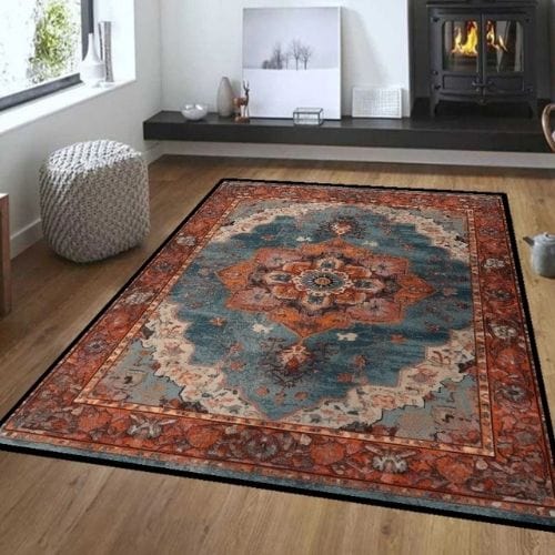 Tapis de Salon | Bohème - Tapinna® Coloré / Rectangulaire / 60x90cm (23.6x35.4 Pouces)