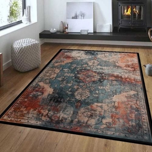 Tapis de Salon | Bohème - Tapinna® Coloré / Rectangulaire / 60x90cm (23.6x35.4 Pouces)