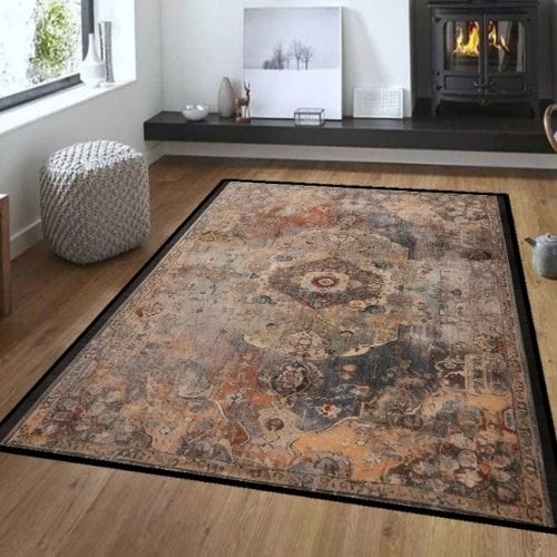Tapis de Salon | Bohème - Tapinna® Coloré / Rectangulaire / 60x90cm (23.6x35.4 Pouces)