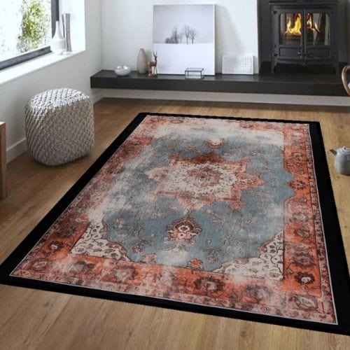 Tapis de Salon | Bohème - Tapinna® Coloré / Rectangulaire / 60x90cm (23.6x35.4 Pouces)