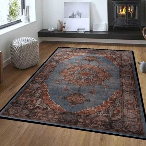 Tapis de Salon | Bohème - Tapinna® Coloré / Rectangulaire / 60x90cm (23.6x35.4 Pouces)