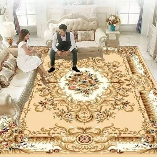 Tapis de Salon | Bohème Vintage Persan Européen - Tapinna® Beige / Rectangulaire / 40x60cm