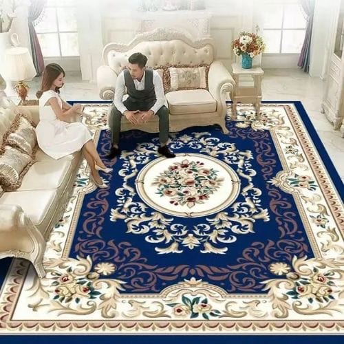 Tapis de Salon | Bohème Vintage Persan Européen - Tapinna® Bleu / Rectangulaire / 40x60cm