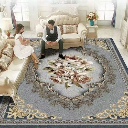 Tapis de Salon | Bohème Vintage Persan Européen - Tapinna® Gris / Rectangulaire / 40x60cm
