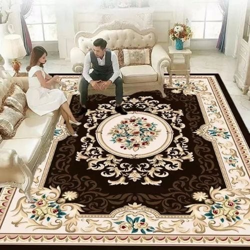 Tapis de Salon | Bohème Vintage Persan Européen - Tapinna® Marron / Rectangulaire / 40x60cm