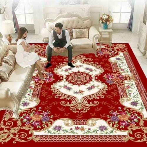Tapis de Salon | Bohème Vintage Persan Européen - Tapinna® Rouge / Rectangulaire / 40x60cm