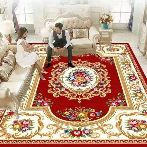 Tapis de Salon | Bohème Vintage Persan Européen - Tapinna® Rouge / Rectangulaire / 40x60cm