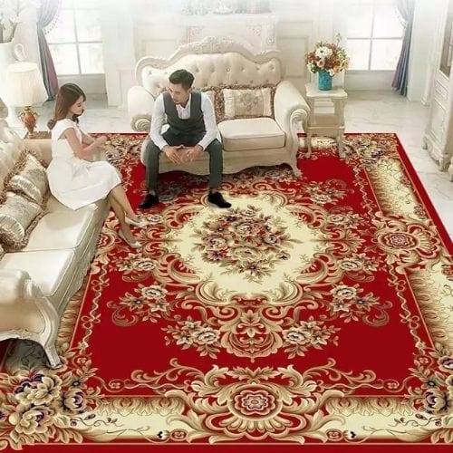 Tapis de Salon | Bohème Vintage Persan Européen - Tapinna® Rouge / Rectangulaire / 40x60cm