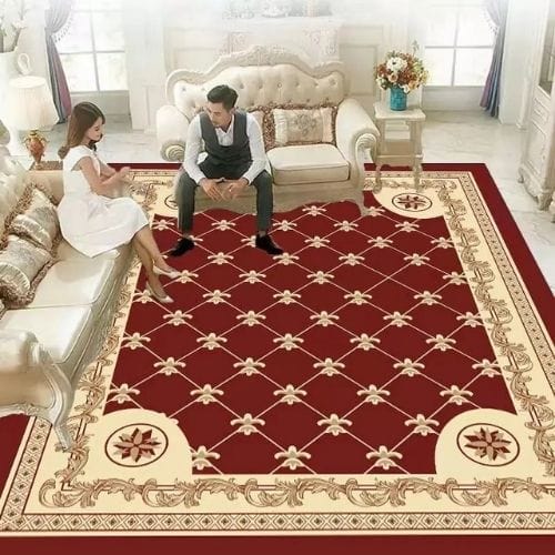 Tapis de Salon | Bohème Vintage Persan Européen - Tapinna® Rouge / Rectangulaire / 40x60cm