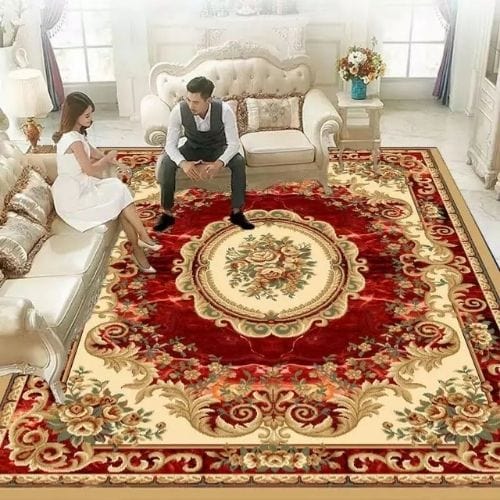 Tapis de Salon | Bohème Vintage Persan Européen - Tapinna® Rouge / Rectangulaire / 40x60cm