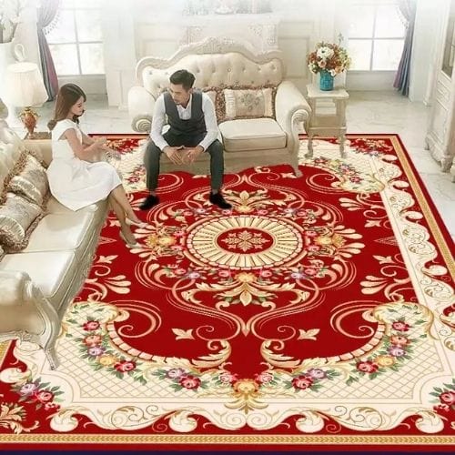 Tapis de Salon | Bohème Vintage Persan Européen - Tapinna® Rouge / Rectangulaire / 40x60cm