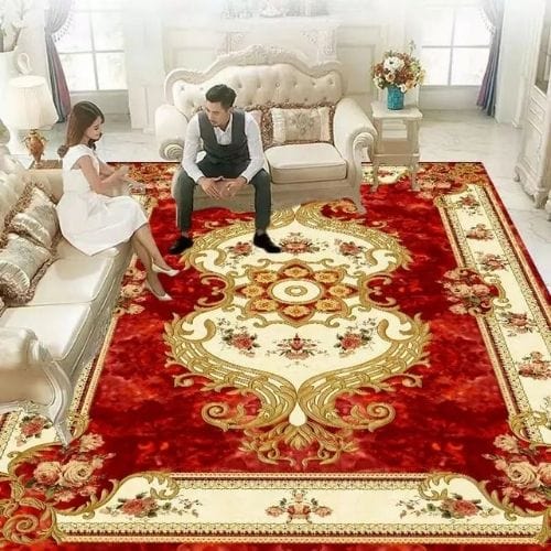 Tapis de Salon | Bohème Vintage Persan Européen - Tapinna® Rouge / Rectangulaire / 40x60cm