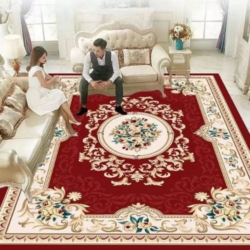 Tapis de Salon | Bohème Vintage Persan Européen - Tapinna® Rouge / Rectangulaire / 40x60cm
