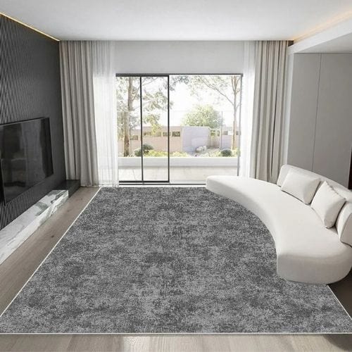 Tapis de Salon | Kilim Luxe Scandinave Abstrait Marbre - Tapinna® Gris / Rectangulaire / 60x90cm (Paillasson)