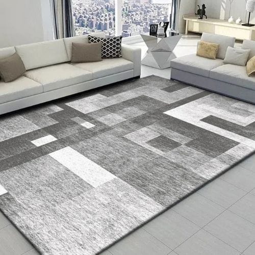 Tapis de Salon | Kilim Minimaliste Scandinave Abstrait - Tapinna® Gris / Rectangulaire / 80x120cm