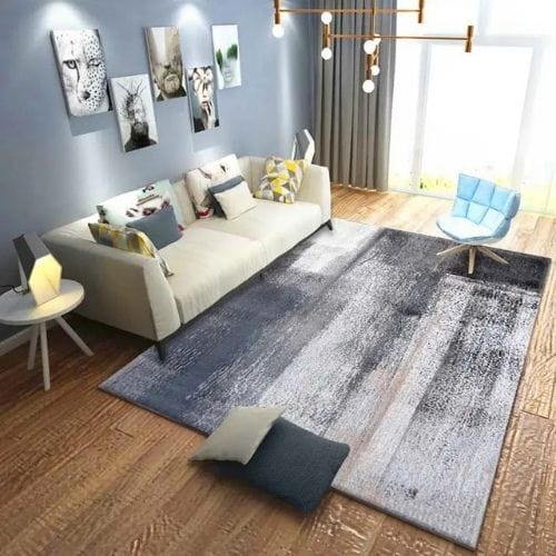 Tapis de Salon | Kilim Minimaliste Scandinave Abstrait - Tapinna® Gris / Rectangulaire / 80x120cm