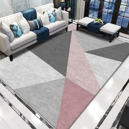 Tapis de Salon | Kilim Minimaliste Scandinave Abstrait - Tapinna® Rose / Rectangulaire / 80x120cm