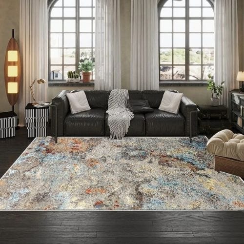 Tapis de Salon | Kilim Moderne Luxe Abstrait - Tapinna® Coloré / Rectangulaire / 50x80cm (Petit Tapis)