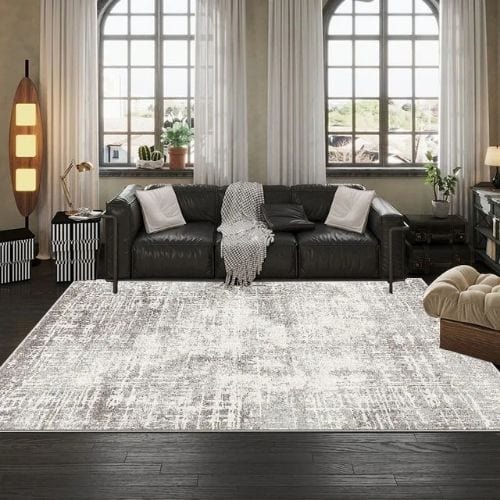 Tapis de Salon | Kilim Moderne Luxe Abstrait - Tapinna® Gris / Rectangulaire / 50x80cm (Petit Tapis)