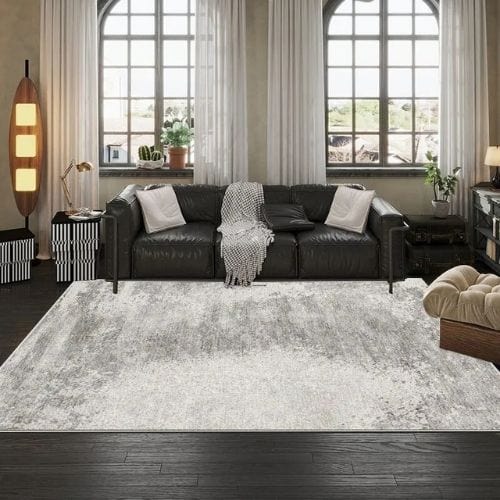Tapis de Salon | Kilim Moderne Luxe Abstrait - Tapinna® Gris / Rectangulaire / 50x80cm (Petit Tapis)