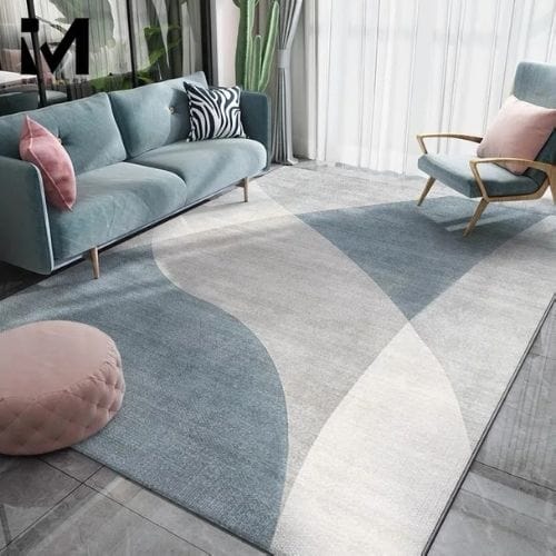 Tapis de Salon | Kilim Moderne Luxe Scandinave - Tapinna® Bleu / Rectangulaire / 80x120cm