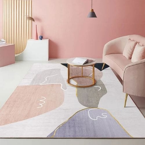 Tapis de Salon | Kilim Moderne Luxe Scandinave - Tapinna® Doré Coloré / Rectangulaire / 80x120cm